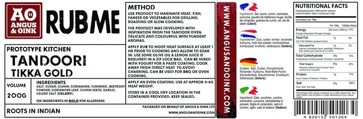 Tikka Gold Tandoori BBQ Rub200g