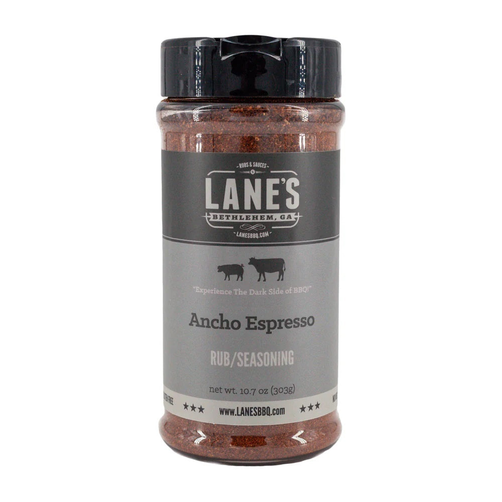 Lane's BBQ 'Ancho Espresso' Rub (10.7oz) 303g