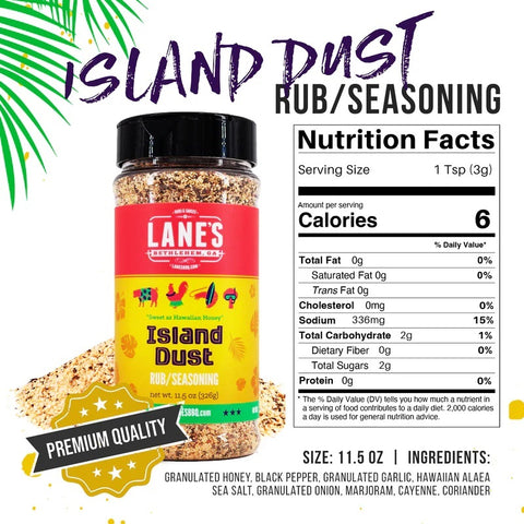 Lane's BBQ' Island Dust' Rub - 326g (11.5oz)