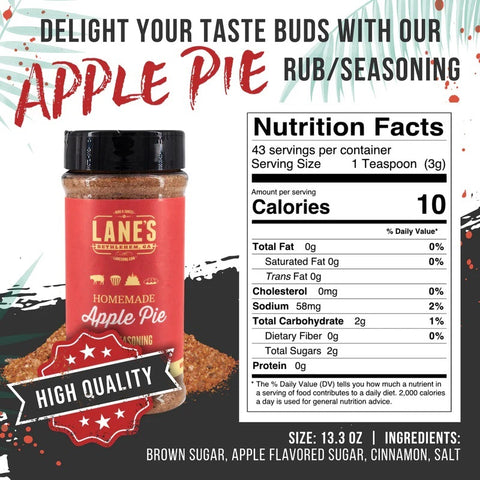 Lane's BBQ 'Homemade Apple Pie' Rub (13.3oz) 377g