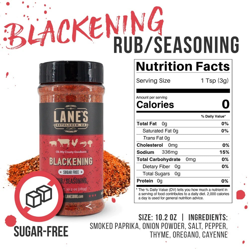 Lane's BBQ 'Blackening' Rub 289g (10.2oz)