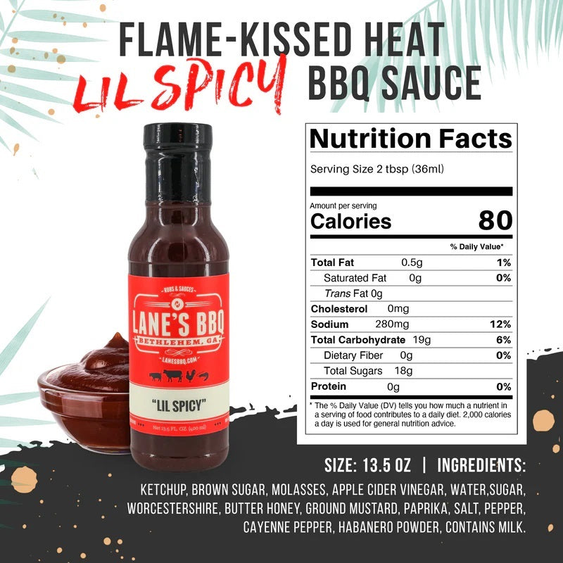 Lane's BBQ' Lil Spicy Sauce - 400ml (13.5oz)