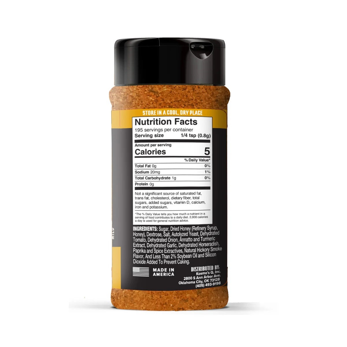 Kosmo's Q Honey BBQ Wing Seasoning - 156g (5.5oz)