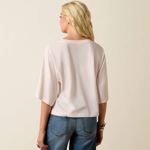 Ariat Womens Western Wanderlust T-Shirts - Sea Salt