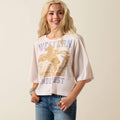 Ariat Womens Western Wanderlust T-Shirts - Sea Salt