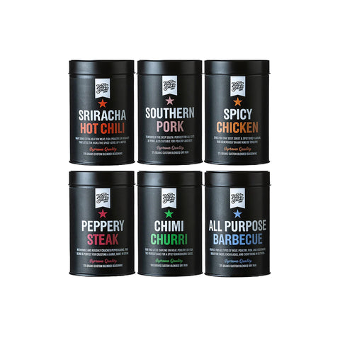 Holy Smoke BBQ Rubs Bundle (Spicy Chicken,Peppery Steak,All Purpose,Chimi Churri,Souther Pork, Sriracha Hot Chili)