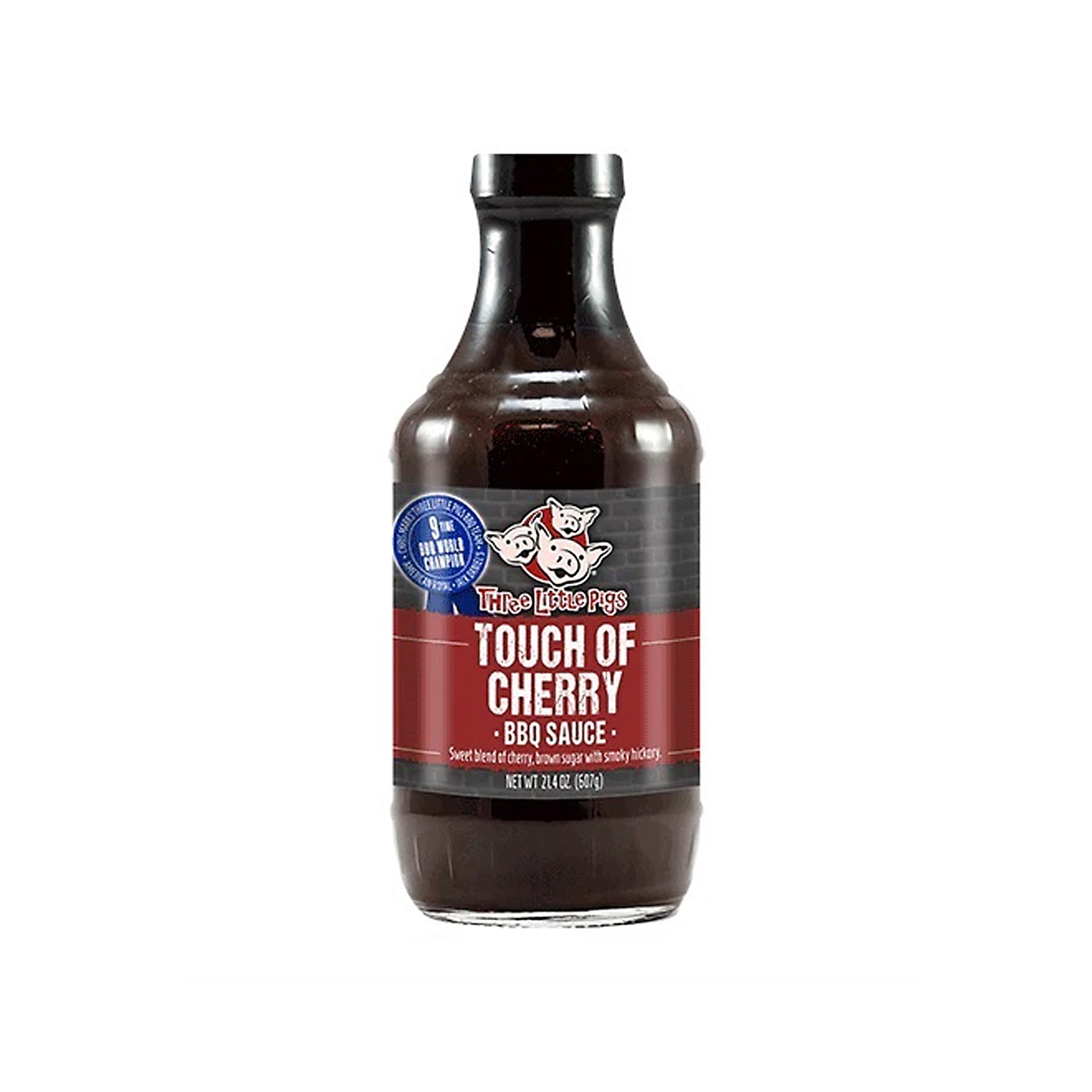 Three Little Pigs BBQ Touch of Cherry BBQ Sauce - 607g (21.4oz)